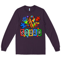 Plum basketball support squad autism Long Sleeve Tee - Zillion Design Studio