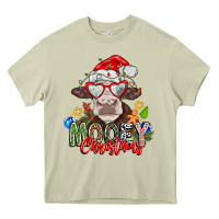 Mossy Mooey Christmas Heavy Core Tee - CowhideDigitalArt