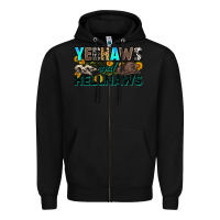Black yeehaws and hellnaws Zipper Hoodie - Zillion Design Studio
