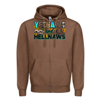 Chestnut yeehaws and hellnaws Zipper Hoodie - Zillion Design Studio