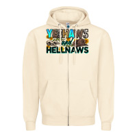 Sandshell yeehaws and hellnaws Zipper Hoodie - Zillion Design Studio