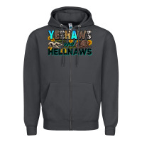 Smoke yeehaws and hellnaws Zipper Hoodie - Zillion Design Studio