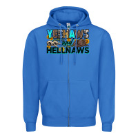 True Royal yeehaws and hellnaws Zipper Hoodie - Zillion Design Studio
