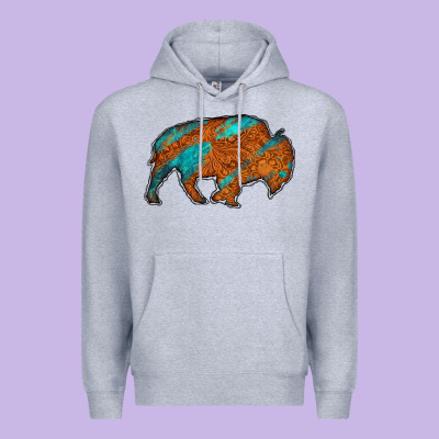 Bison Premium Hoodie Designed By Jasminsmagicworld