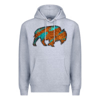 Heather Grey bison Premium Hoodie - Jasminsmagicworld