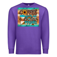 Purple coffee gives me teacher powers Premium Sweatshirt - JahusDesignShop
