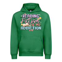 Emerald reading fiction is my addiction Urban Hoodie - MaliasSmallBusiness