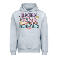 Heather Grey reading fiction is my addiction Urban Hoodie - MaliasSmallBusiness