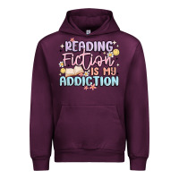 Mauve Wine reading fiction is my addiction Urban Hoodie - MaliasSmallBusiness