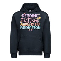 Navy reading fiction is my addiction Urban Hoodie - MaliasSmallBusiness