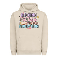 Pigment French Oak reading fiction is my addiction Urban Hoodie - MaliasSmallBusiness