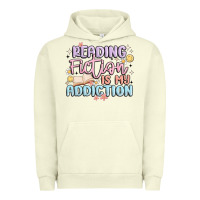 Pigment Pistachio reading fiction is my addiction Urban Hoodie - MaliasSmallBusiness