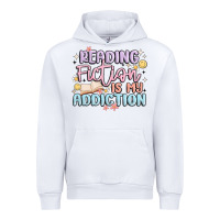 White reading fiction is my addiction Urban Hoodie - MaliasSmallBusiness