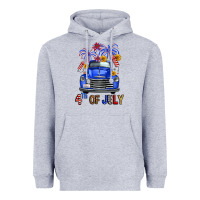 Heather Grey western fourth of july truck Heavyweight Hoodie - FaDigitalArtStudio