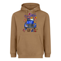 Toasted Coconut western fourth of july truck Heavyweight Hoodie - FaDigitalArtStudio