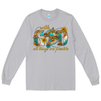 Moon Dust with god all things are possible with cross Long Sleeve Tee - texasbilliewilder