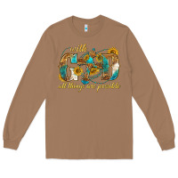 Toasted Coconut with god all things are possible with cross Long Sleeve Tee - texasbilliewilder