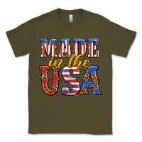 Army Green made in the usa Classic Tee - texasbilliewilder