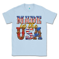 Dusty Blue made in the usa Classic Tee - texasbilliewilder