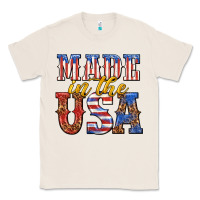 Natural made in the usa Classic Tee - texasbilliewilder