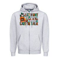 Heather Grey last night we let the liquor talk Zipper Hoodie - Zillion Design Studio