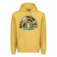 Antique Gold blessed rainbow cowhide aztec Premium Hoodie - Jasminsmagicworld
