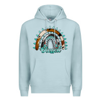 Blue Mist blessed rainbow cowhide aztec Premium Hoodie - Jasminsmagicworld