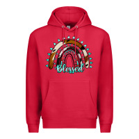 Cardinal blessed rainbow cowhide aztec Premium Hoodie - Jasminsmagicworld