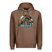 Chestnut blessed rainbow cowhide aztec Premium Hoodie - Jasminsmagicworld