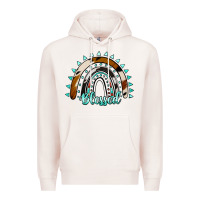 Pale Pink blessed rainbow cowhide aztec Premium Hoodie - Jasminsmagicworld