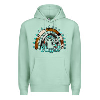 Seafoam blessed rainbow cowhide aztec Premium Hoodie - Jasminsmagicworld