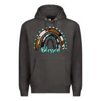 Smoke blessed rainbow cowhide aztec Premium Hoodie - Jasminsmagicworld