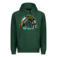 Sports Green blessed rainbow cowhide aztec Premium Hoodie - Jasminsmagicworld