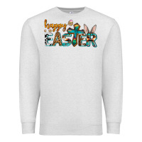 Oatmeal Heather western happy easter Premium Sweatshirt - AdoDesignShop