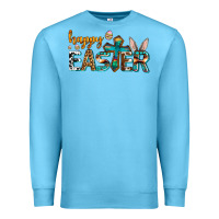 Ocean Blue western happy easter Premium Sweatshirt - AdoDesignShop