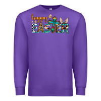 Purple western happy easter Premium Sweatshirt - AdoDesignShop