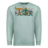 Seafoam western happy easter Premium Sweatshirt - AdoDesignShop