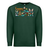 Sports Green western happy easter Premium Sweatshirt - AdoDesignShop