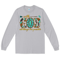 Moon Dust with god all things are possible with gemstone Long Sleeve Tee - texasbilliewilder