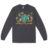 Smoke with god all things are possible with gemstone Long Sleeve Tee - texasbilliewilder
