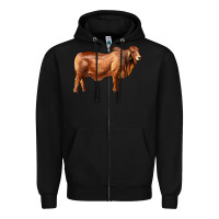 Black brahman bull Zipper Hoodie - RanaPortraitStore