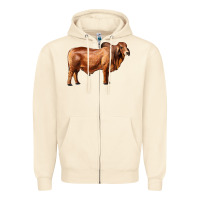 Sandshell brahman bull Zipper Hoodie - RanaPortraitStore