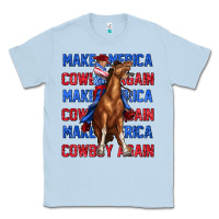 Dusty Blue make america cowboy again Classic Tee - texasbilliewilder