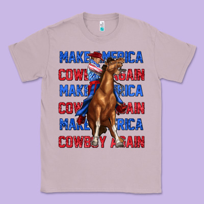 Classic Tee make america cowboy again