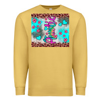 Antique Gold auntie leopard turquoise Premium Sweatshirt - JahusDesignShop