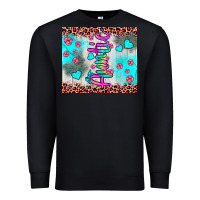 Black auntie leopard turquoise Premium Sweatshirt - JahusDesignShop