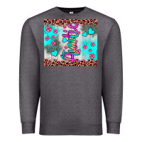 Charcoal Heather auntie leopard turquoise Premium Sweatshirt - JahusDesignShop
