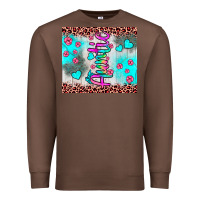 Chestnut auntie leopard turquoise Premium Sweatshirt - JahusDesignShop