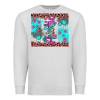 Dove Grey auntie leopard turquoise Premium Sweatshirt - JahusDesignShop