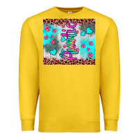 Lemon auntie leopard turquoise Premium Sweatshirt - JahusDesignShop